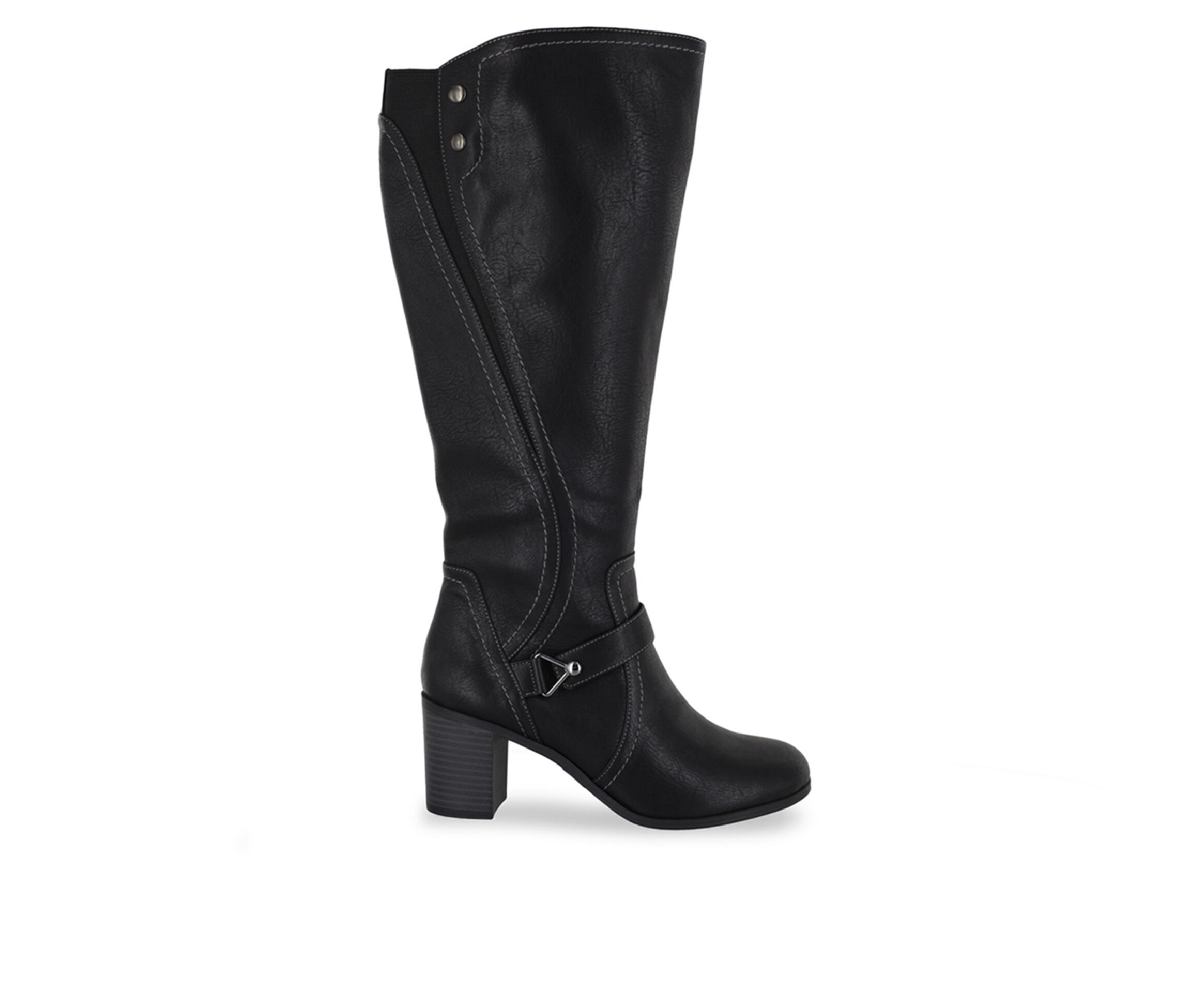 Easy Street Format Plus Women's Boots (Black - Faux Leather)