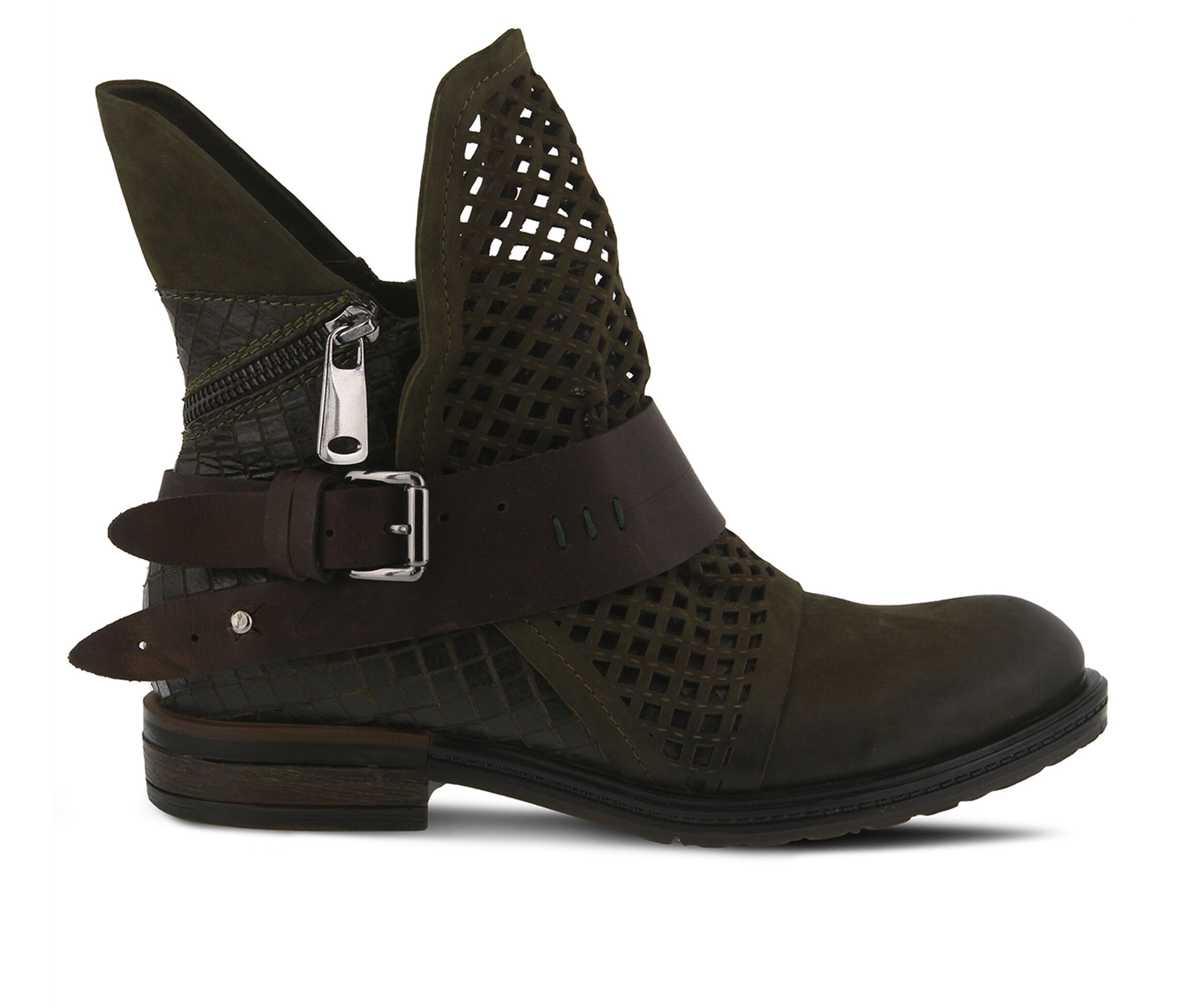 SPRING STEP Gavotta Women's Boots (Green Leather)