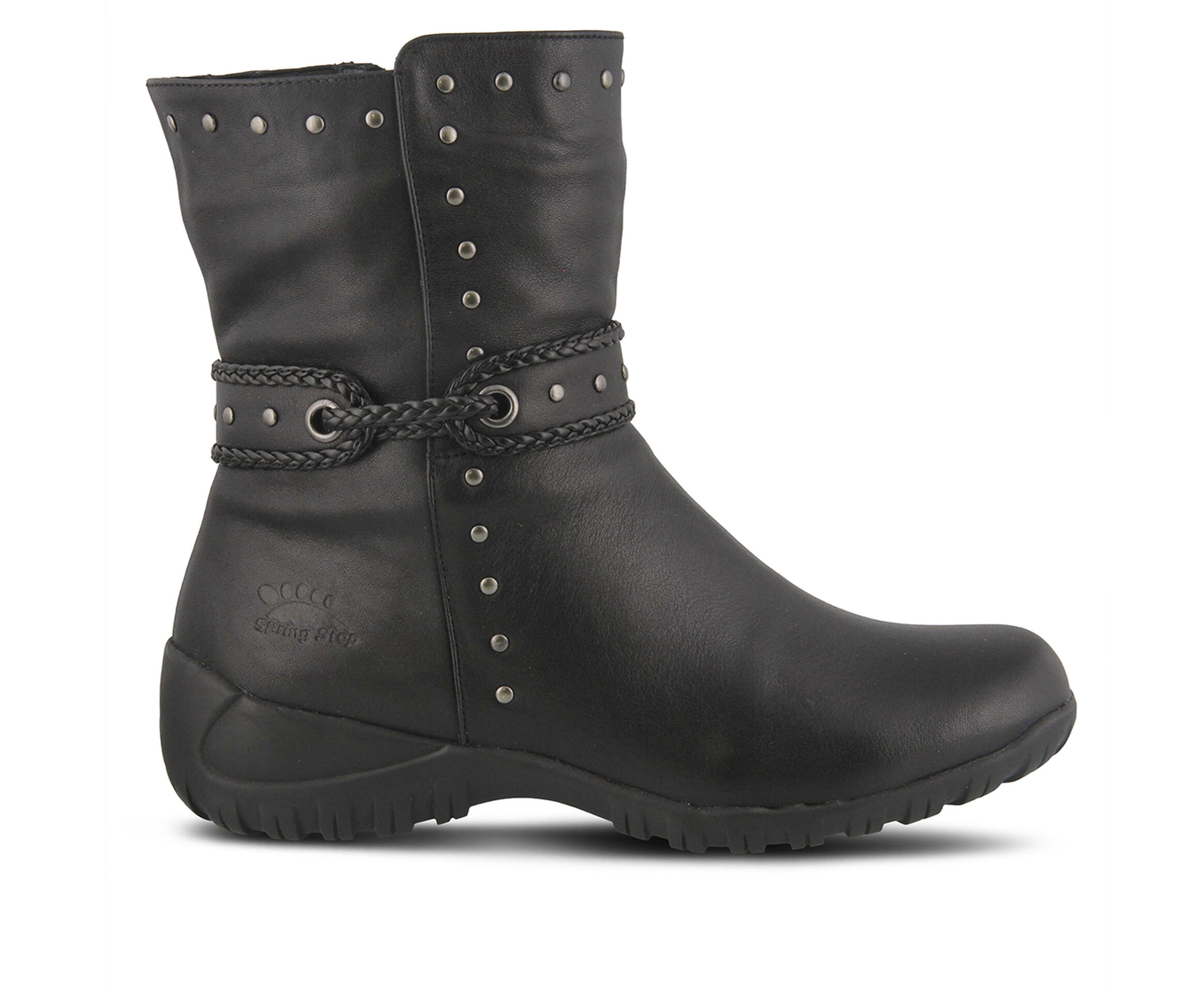SPRING STEP Vermont Women's Boots (Black Leather)