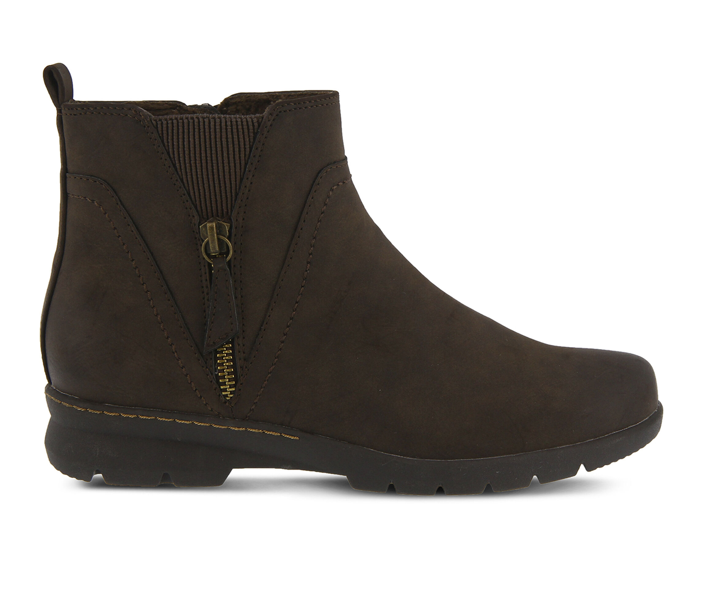 SPRING STEP Yili Women's Boots (Brown Faux Leather)