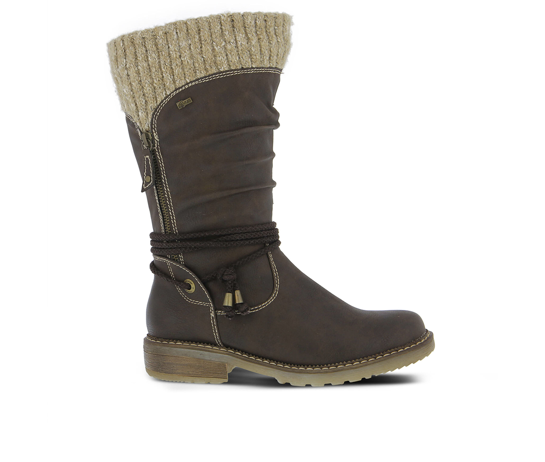 SPRING STEP Acaphine Women's Boots (Brown Faux Leather)