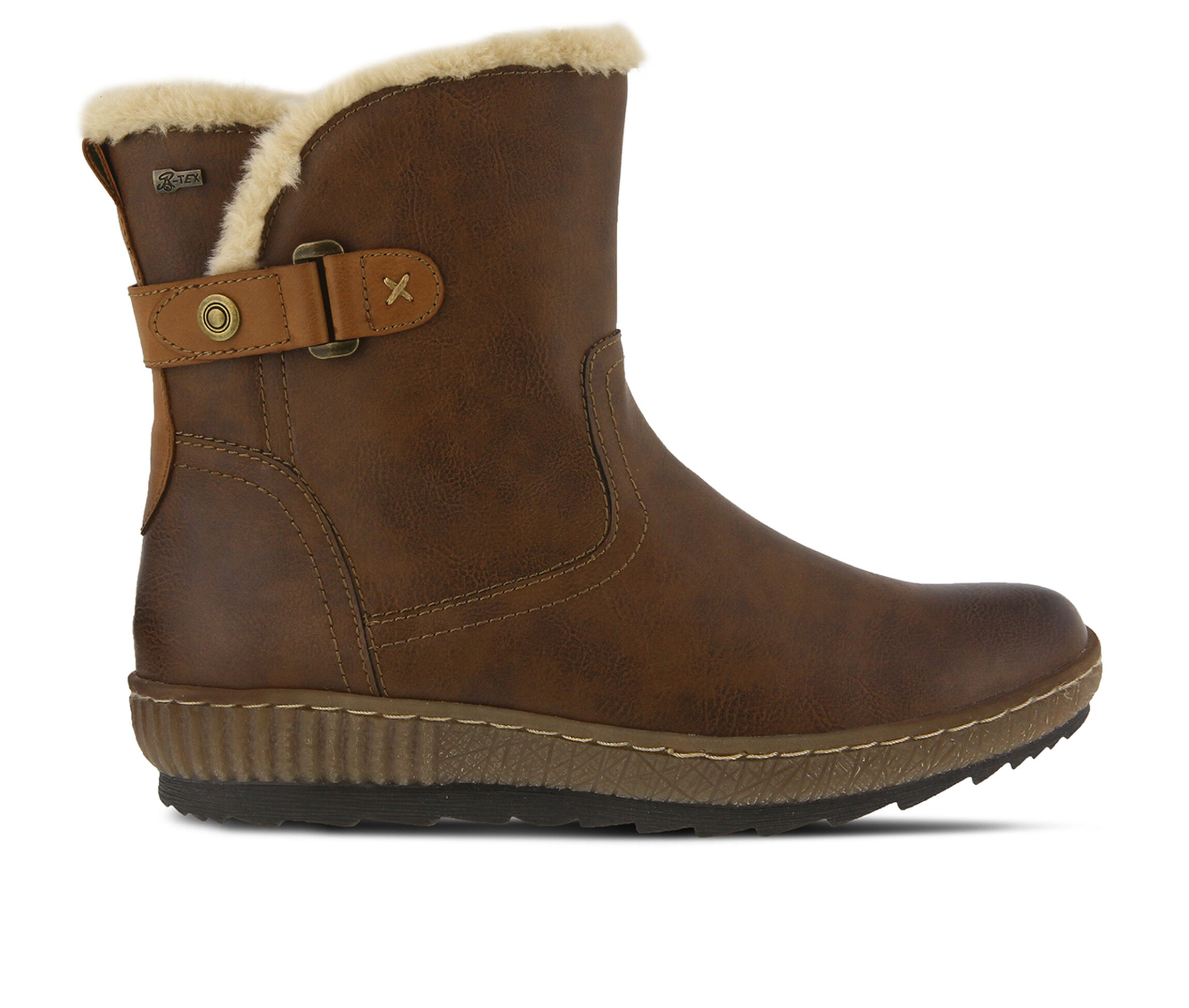 SPRING STEP Milagra Women's Boots (Brown Faux Leather)