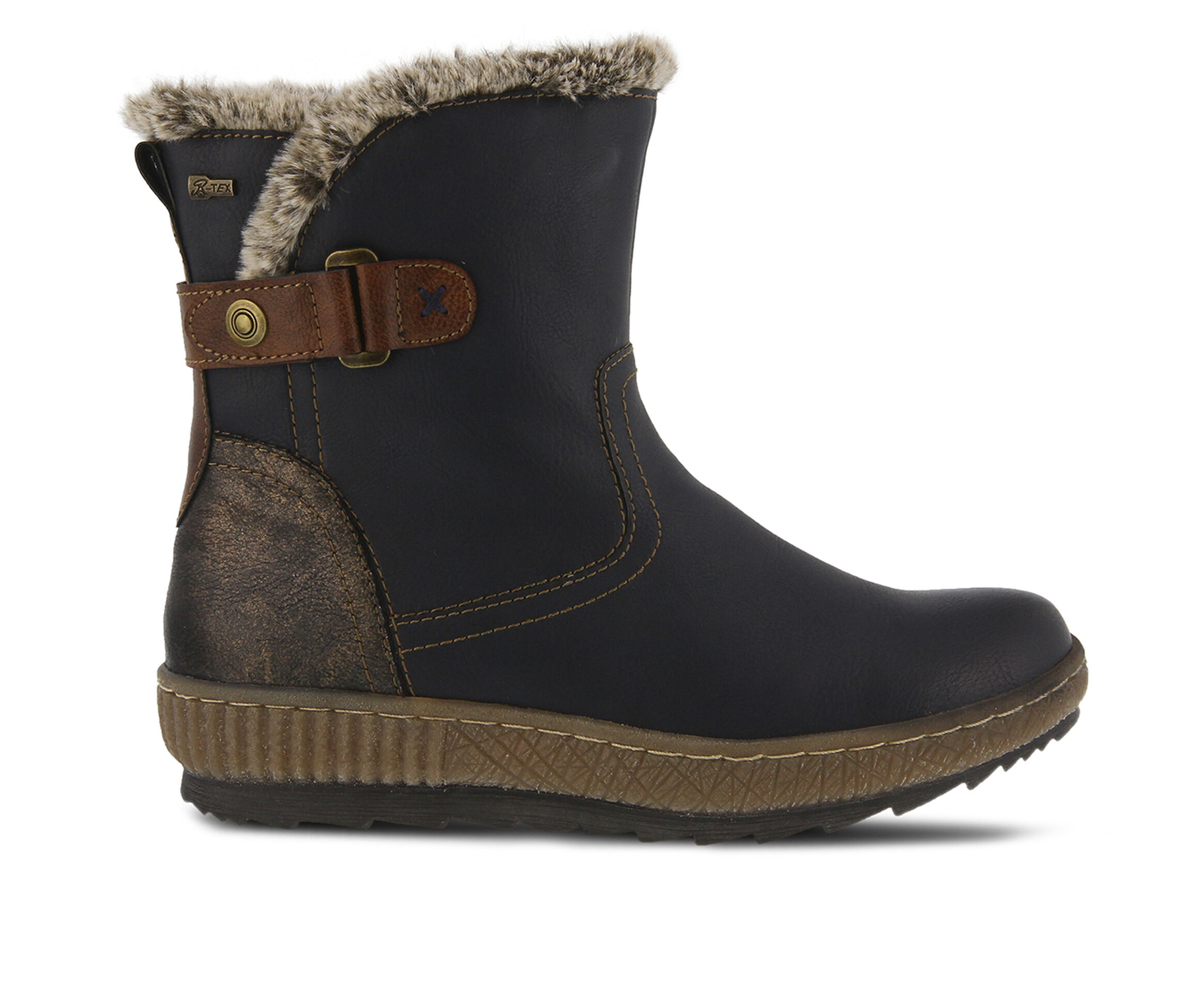 SPRING STEP Milagra Women's Boots (Blue Faux Leather)