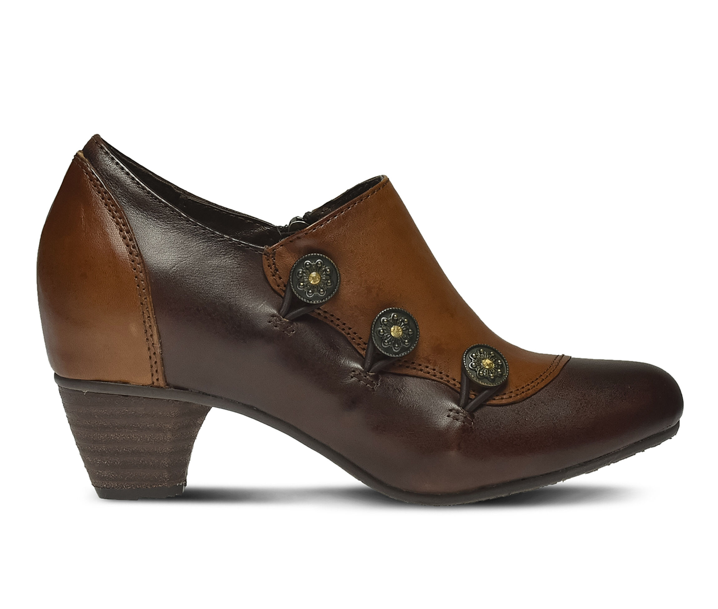 L'Artiste Greentea Women's Dress Shoe (Brown Leather)