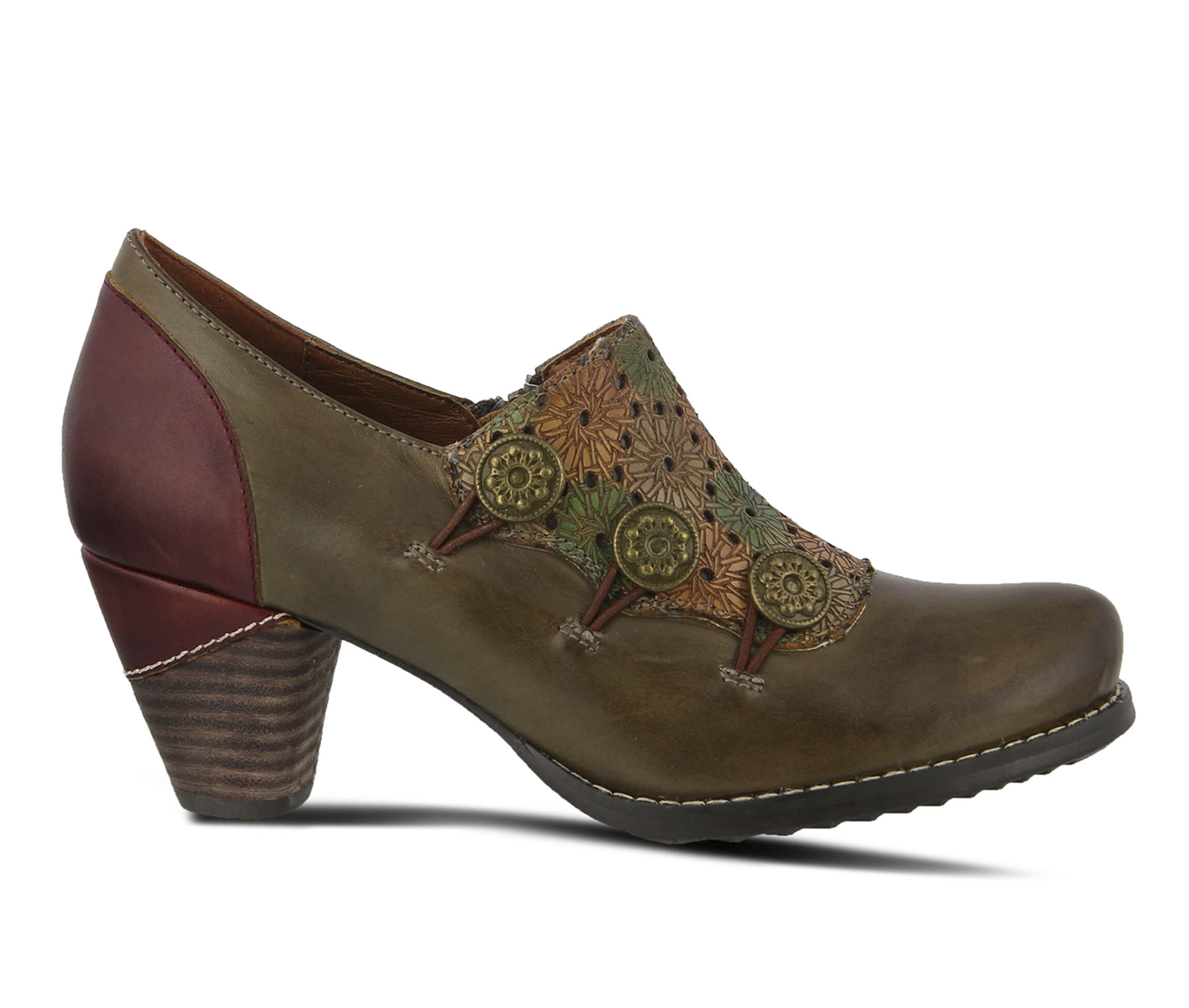 L'Artiste Kantia Women's Dress Shoe (Green Leather)