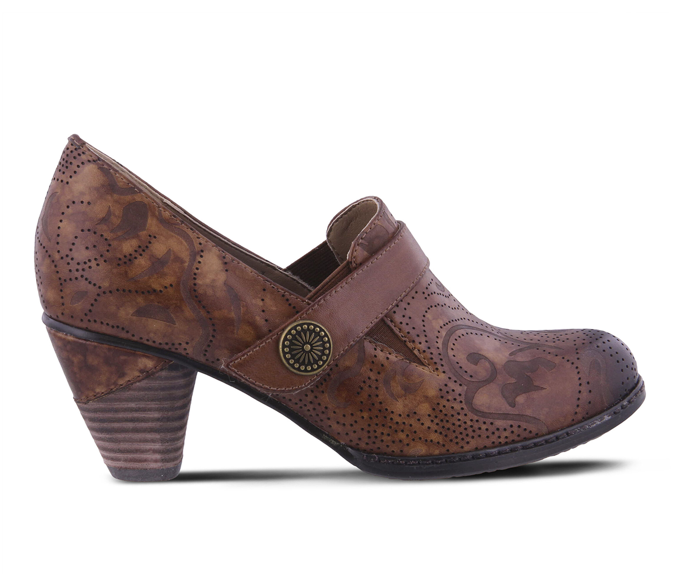 L'Artiste Huekiss Women's Dress Shoe (Brown Leather)