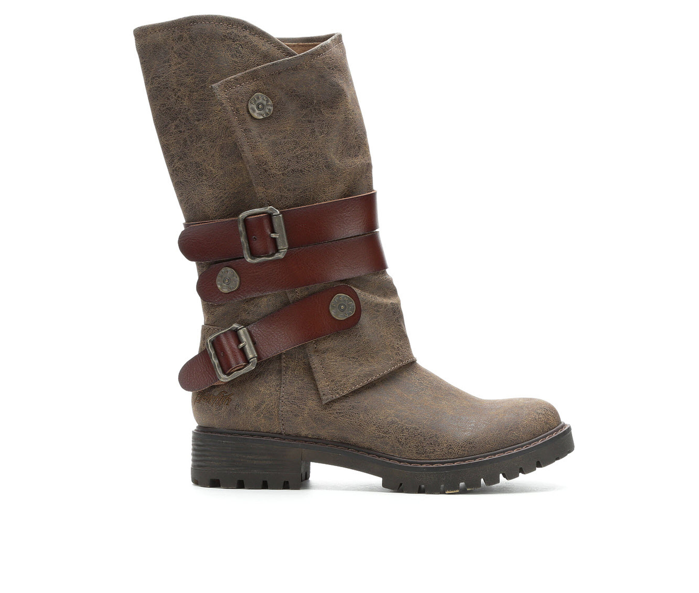 Blowfish Malibu Rider Women's Boots (Brown - Faux Leather)