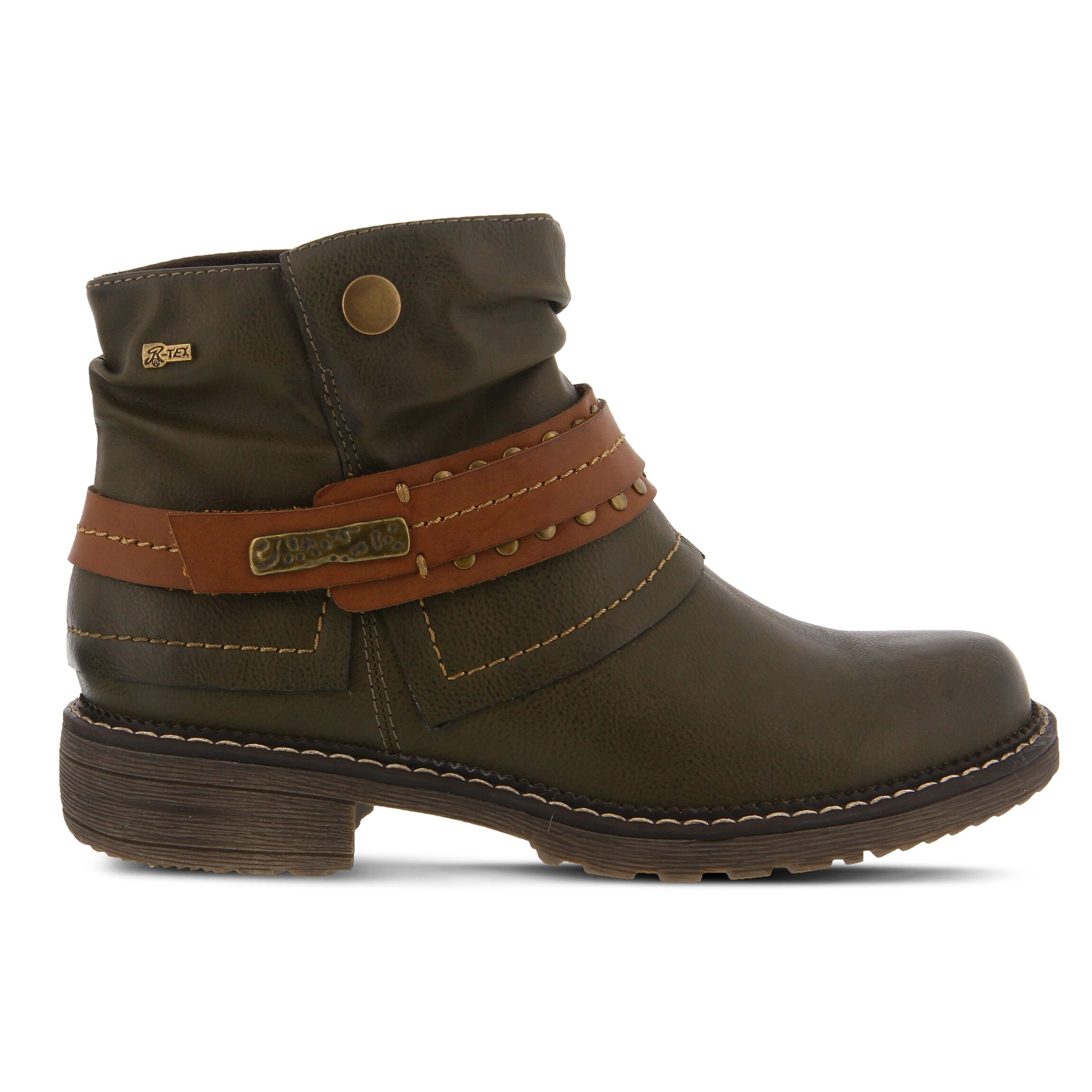 SPRING STEP Murna Women's Boots (Green Faux Leather)