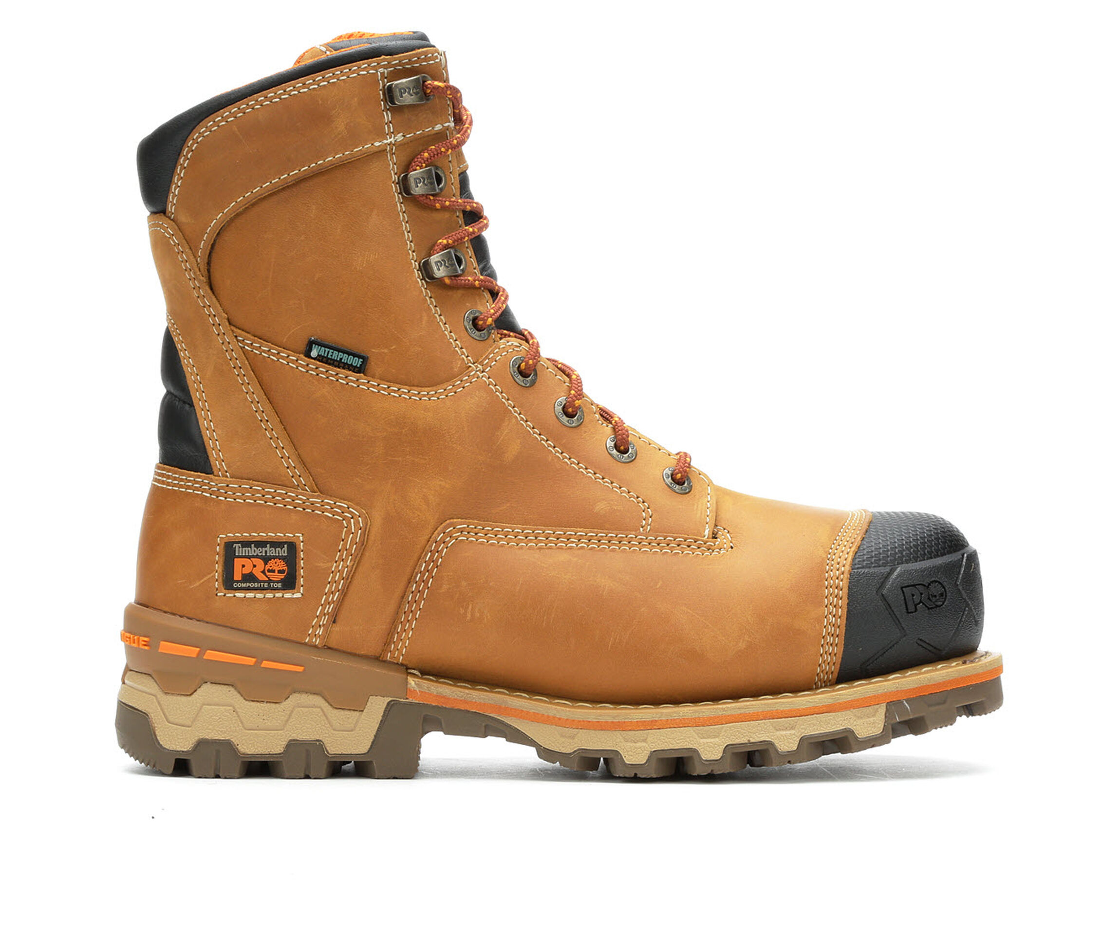 Timberland Pro Boondock 8-inch Comp Toe Waterproof A1Z3G Men's Boots (Beige Leather)