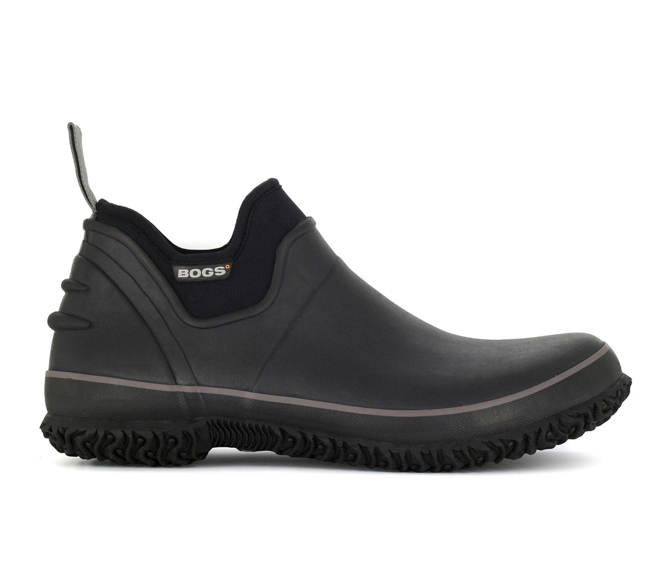 Bogs Footwear Urban Farmer Waterproof Slip On Men's Boots (Black Faux Leather)