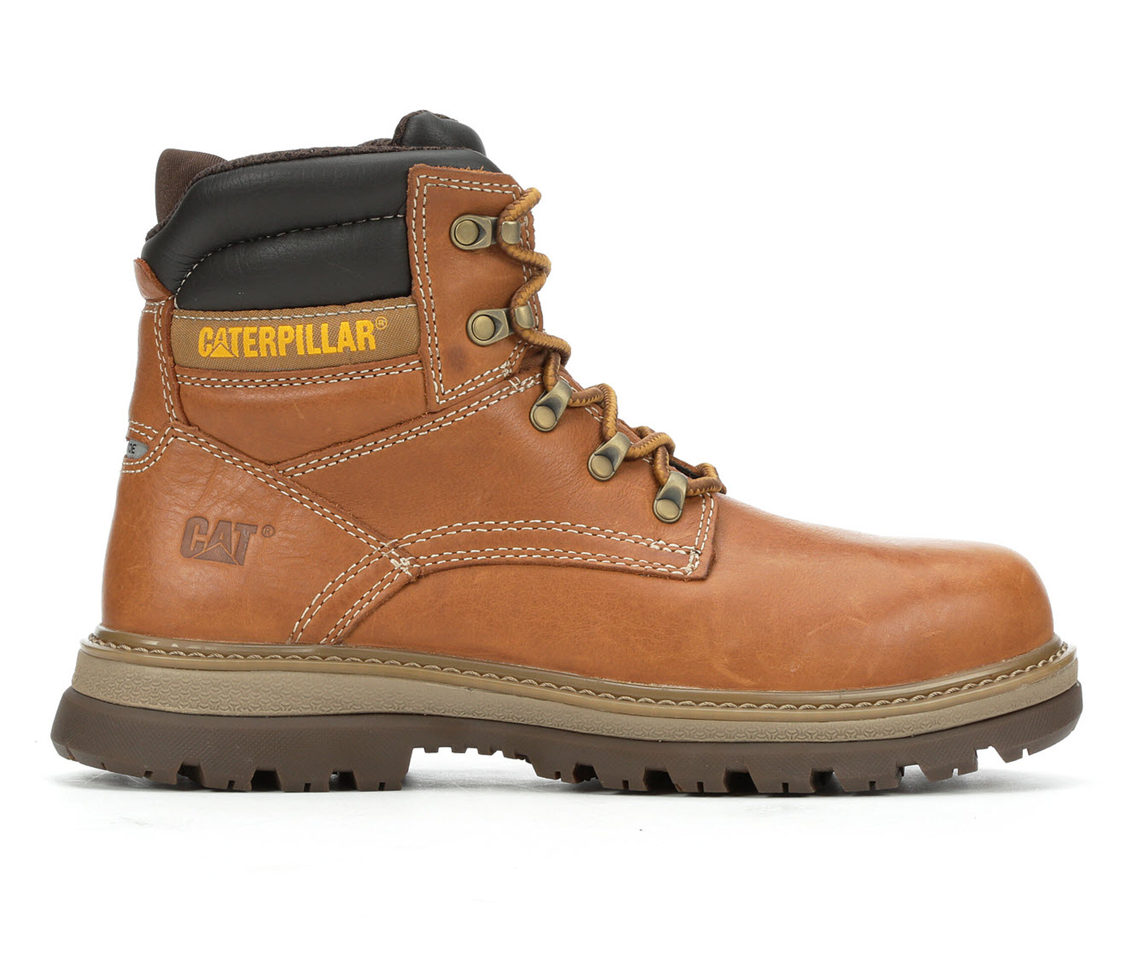 Caterpillar Fairbanks Steel Toe Men's Boots (Beige Faux Leather)