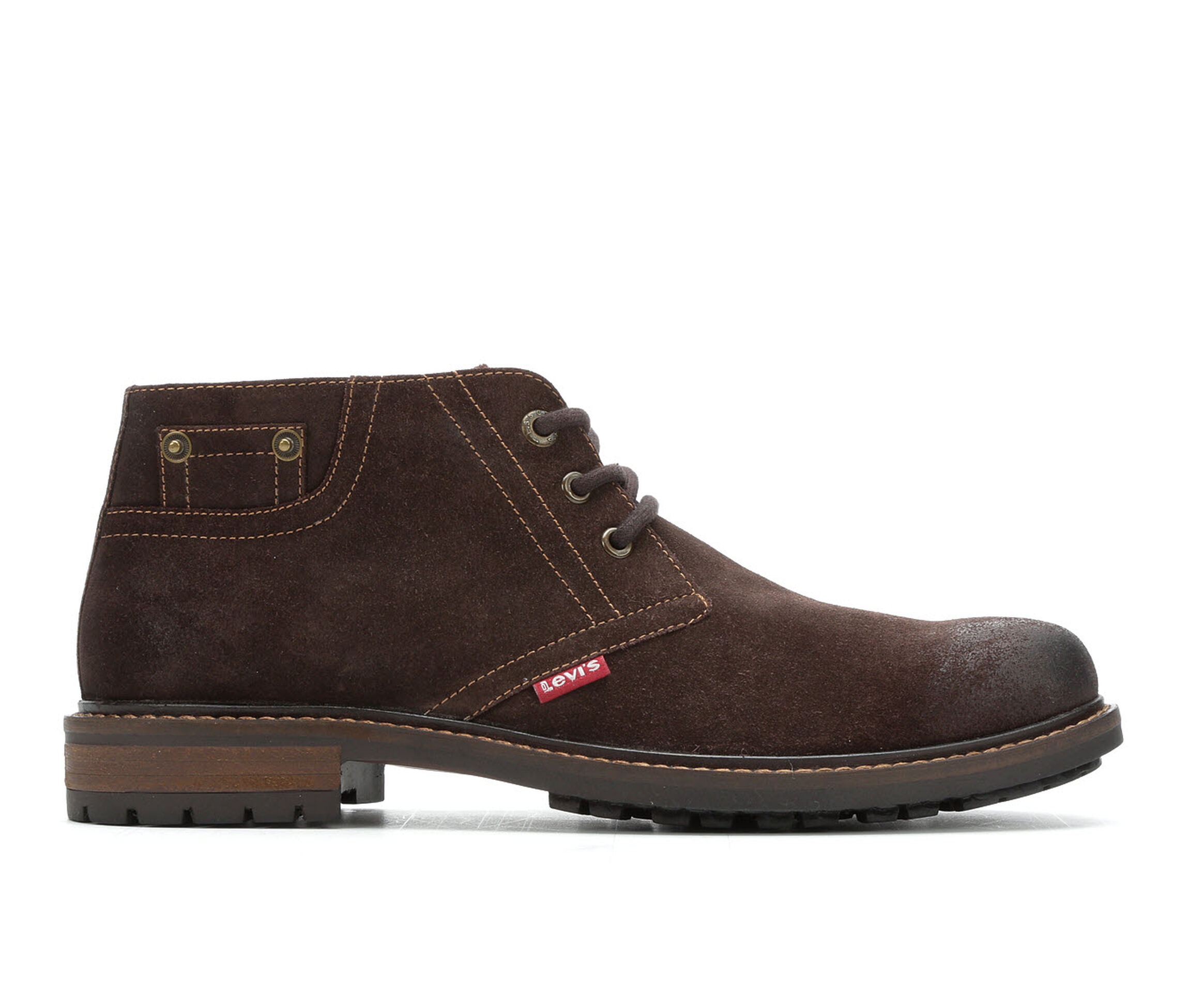 Levis Cambridge Suede Men's Boots (Brown Faux Leather)