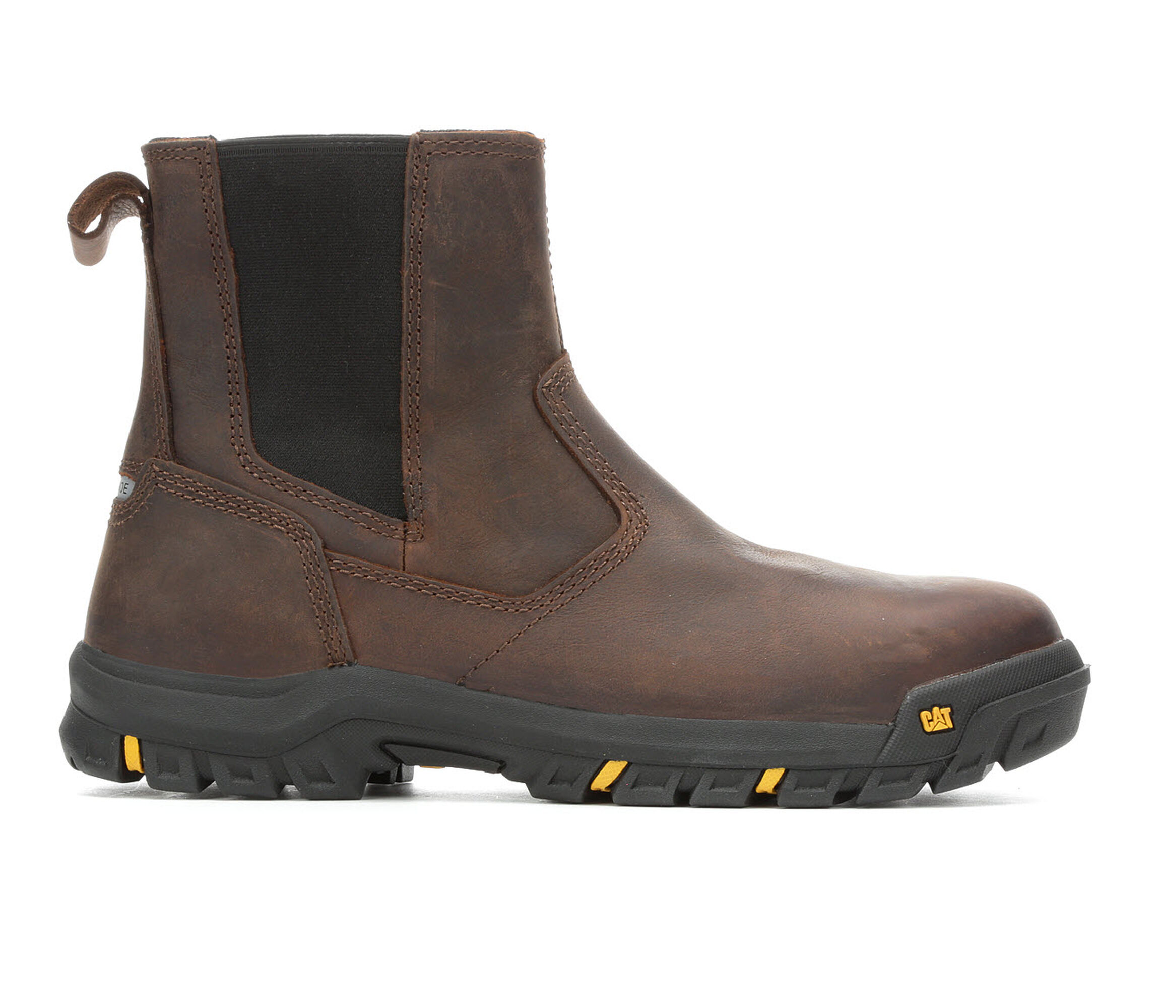 Caterpillar Wheelbase Steel Toe Men's Boots (Brown Leather)