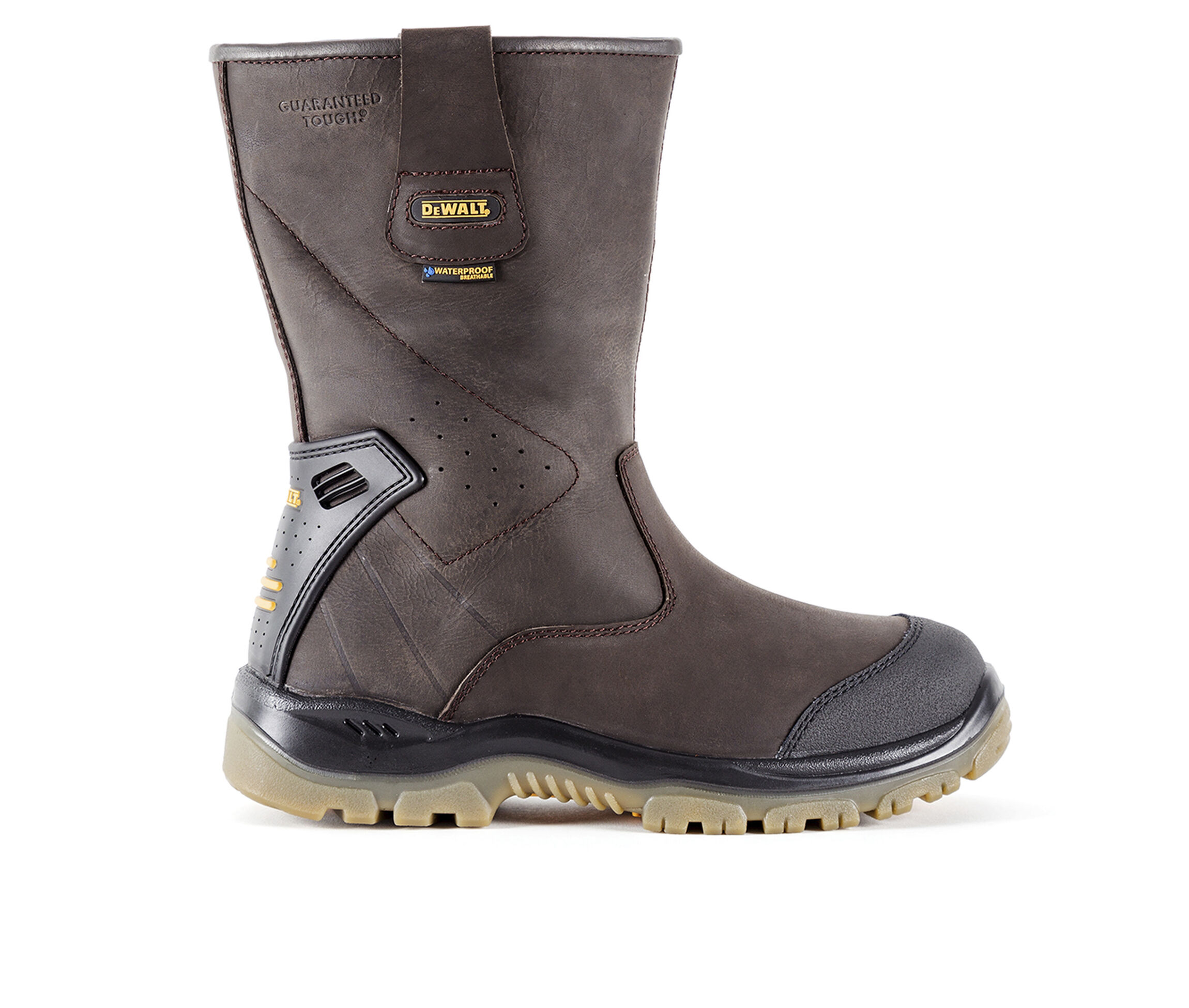 DeWALT Titanium Steel Toe Waterproof Pull On Men's Boots (Brown Leather)