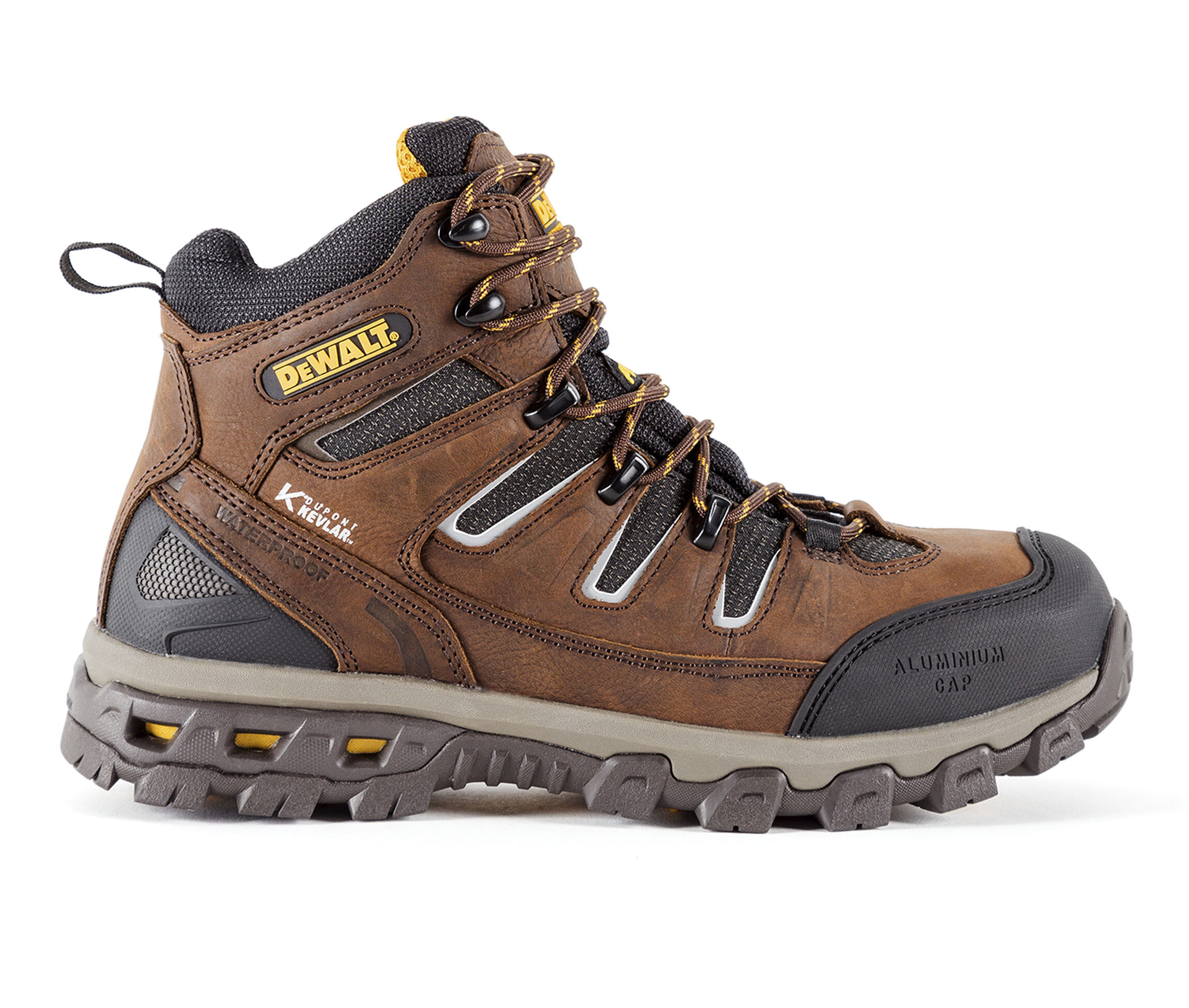 DeWALT Argon 6 Inch Aluminum Toe Waterproof Men's Boots (Brown Fabric)