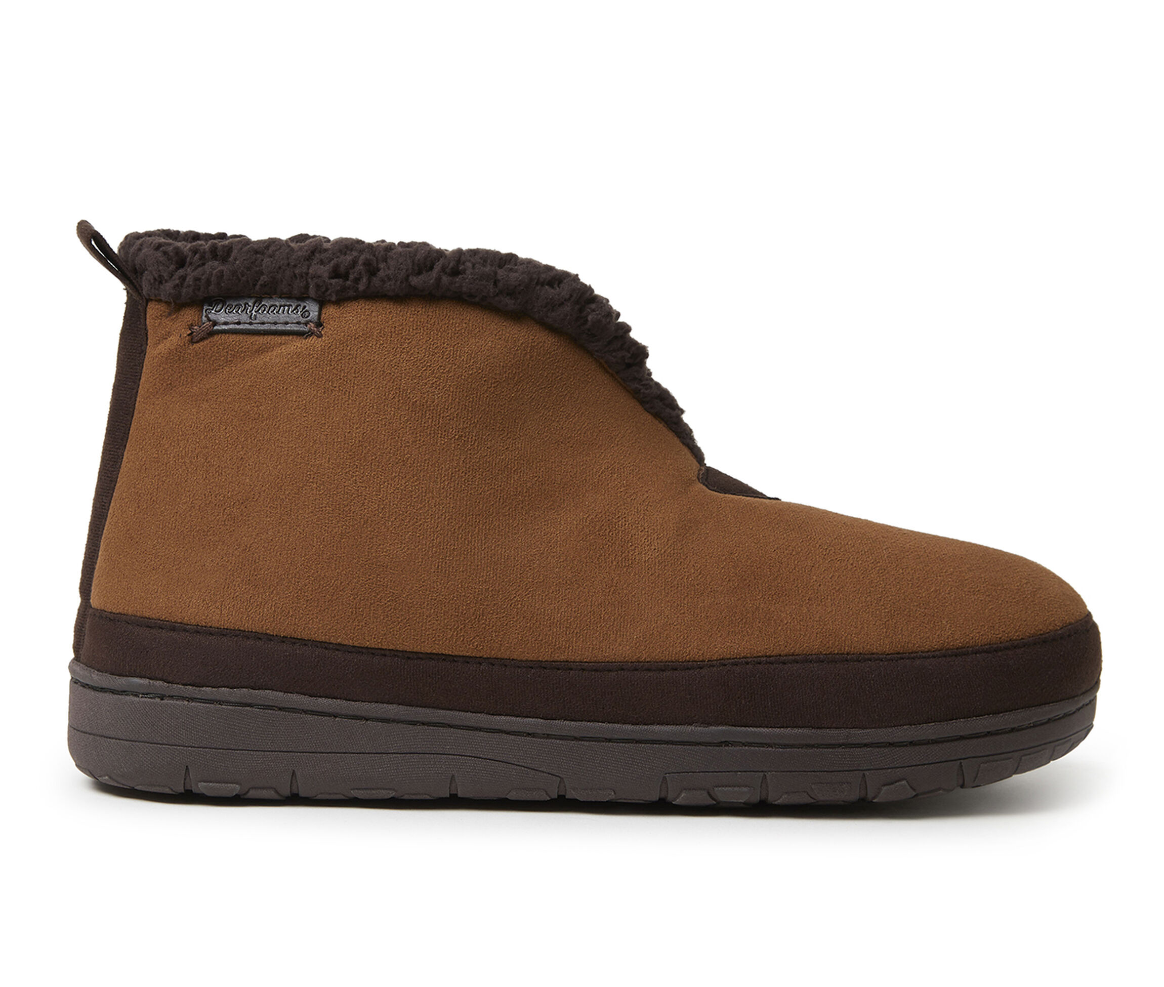 Dearfoams Microsuede Boots with Mudguard  (Brown  Canvas)
