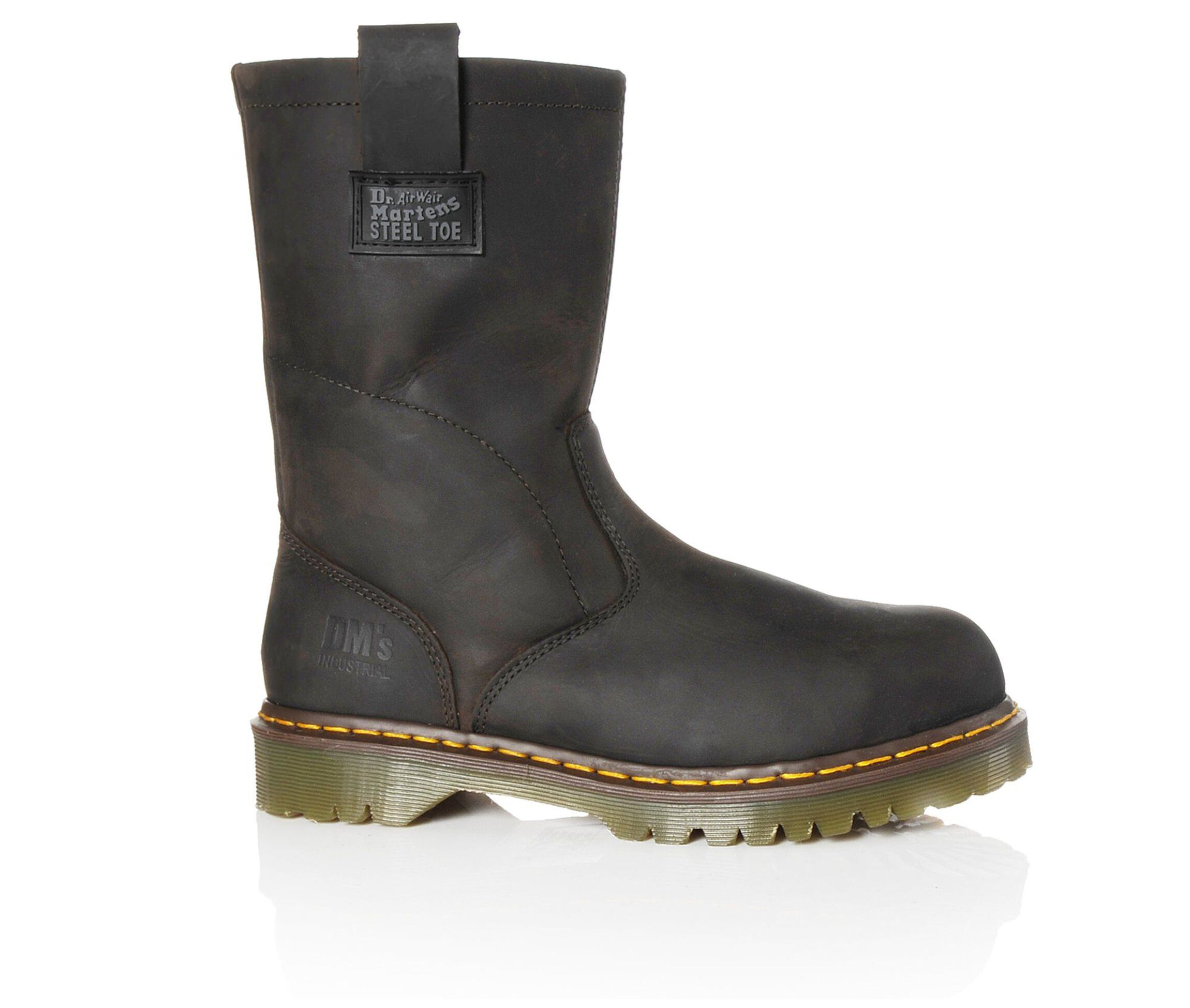 Dr. Martens Industrial Icon Wellington 2295 Steel Toe Men's Boots (Brown Leather)