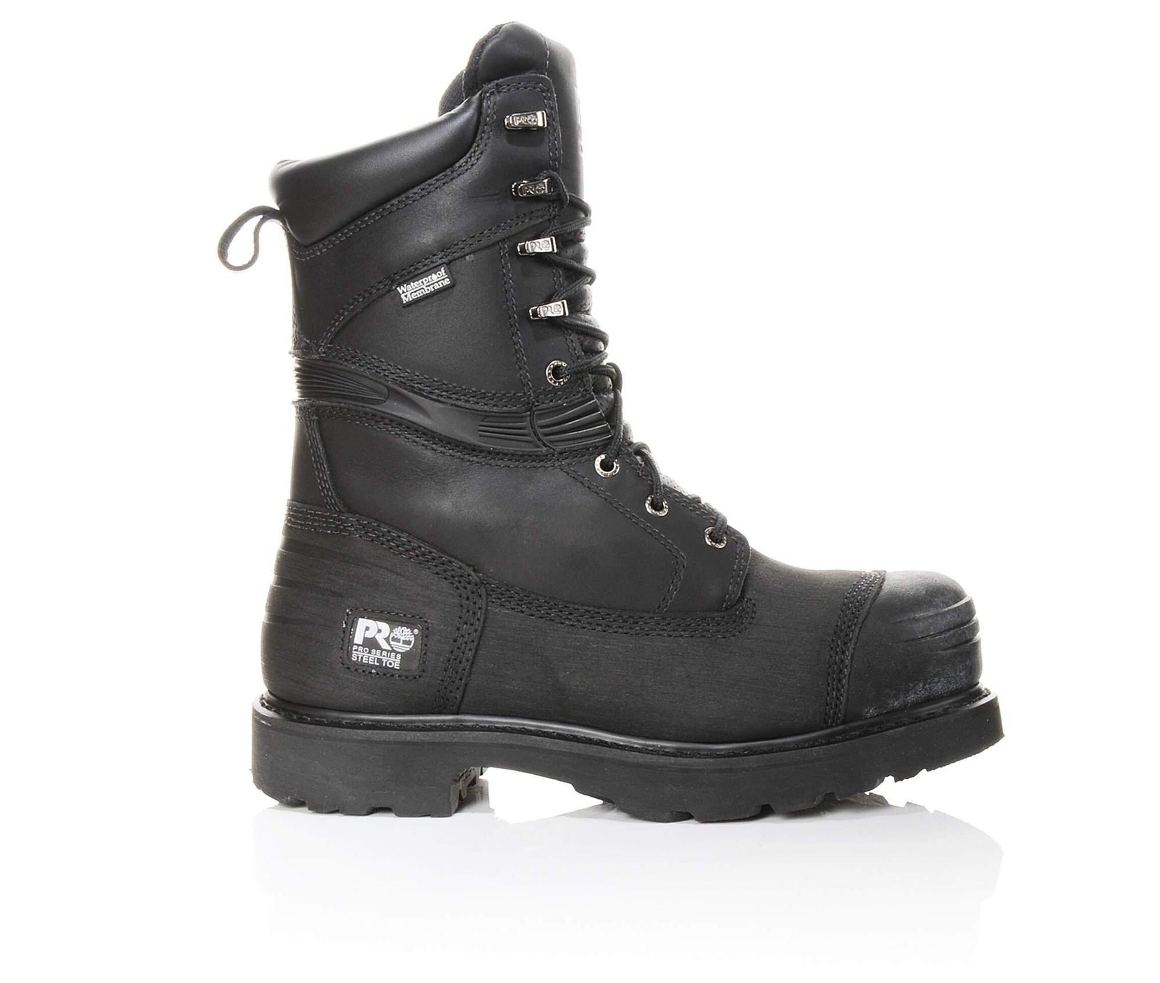 Timberland Pro Gravel Pit 10 Inch Steel Toe 53531 Men's Boots (Black Leather)