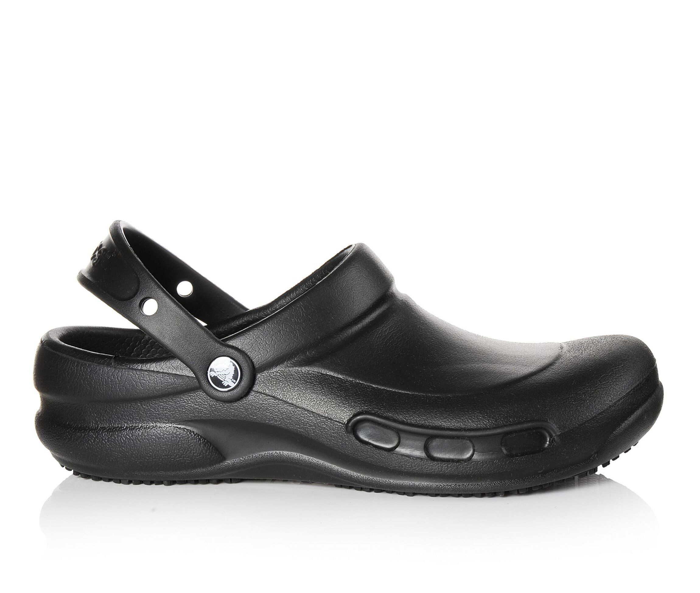 Crocs Work Bistro Slip Resistant Men's Boots (Black Faux Leather)