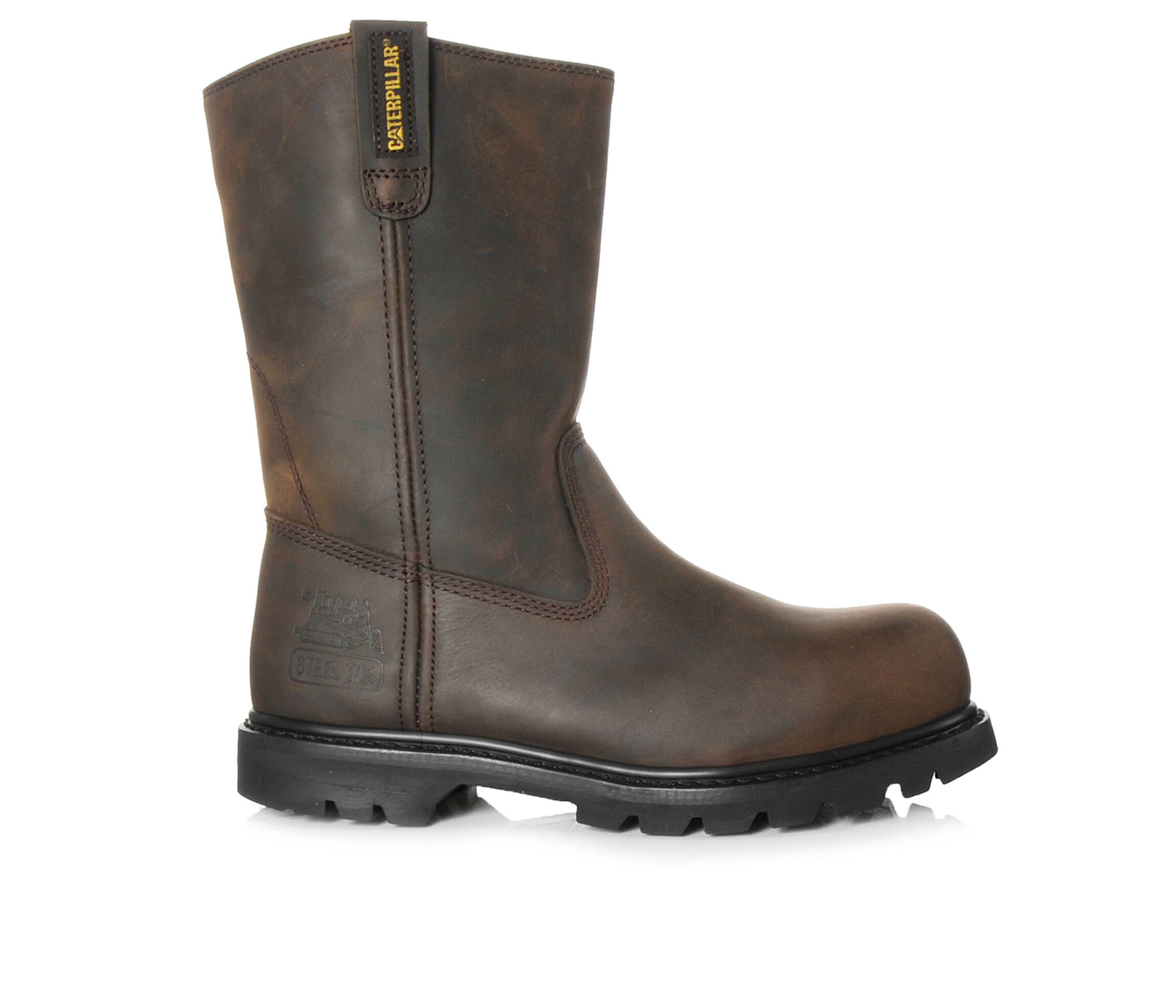 Caterpillar Revolver Steel Toe Men's Boots (Brown Leather)