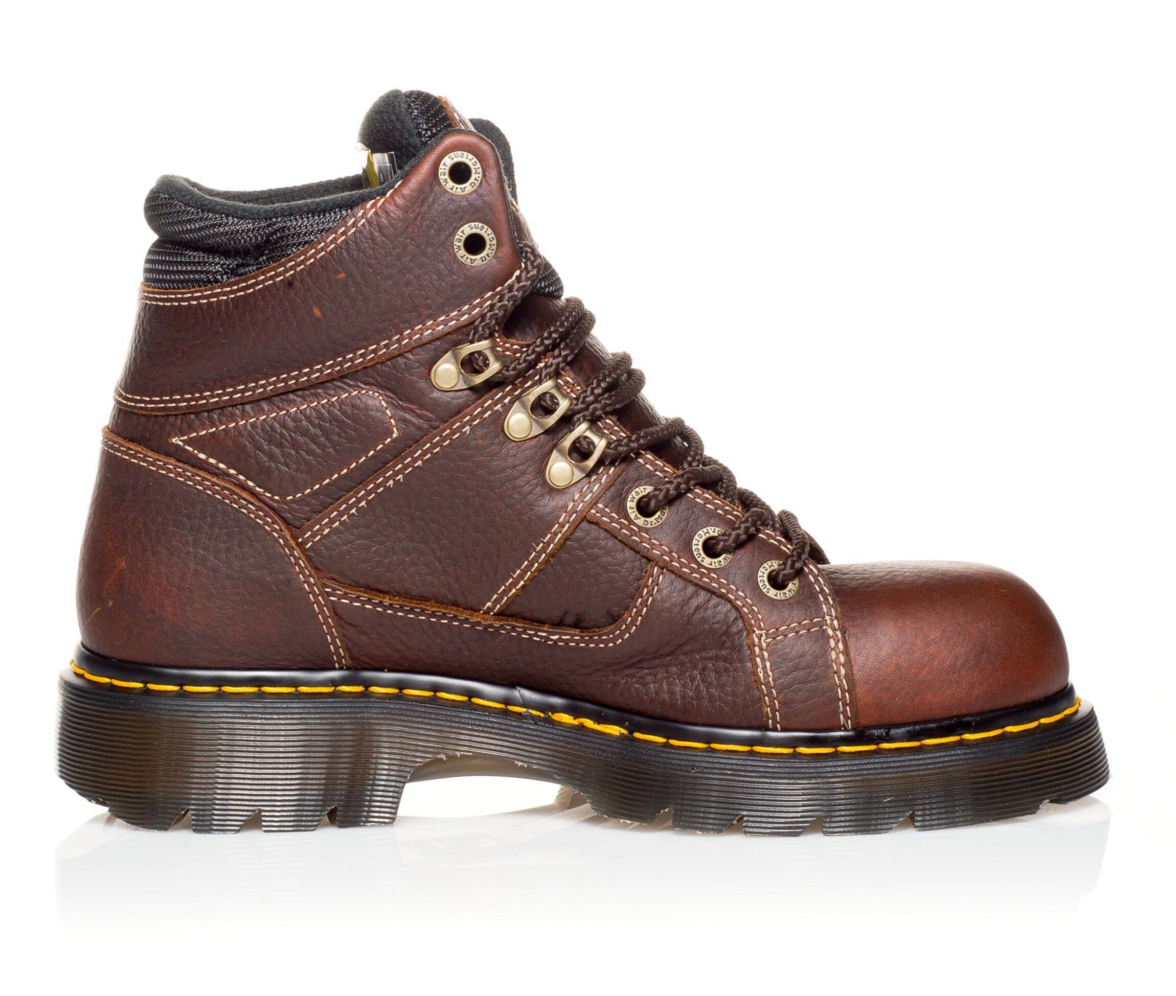 Dr. Martens Industrial Ironbridge 6 In Steel Toe Men's Boots (Brown Leather)