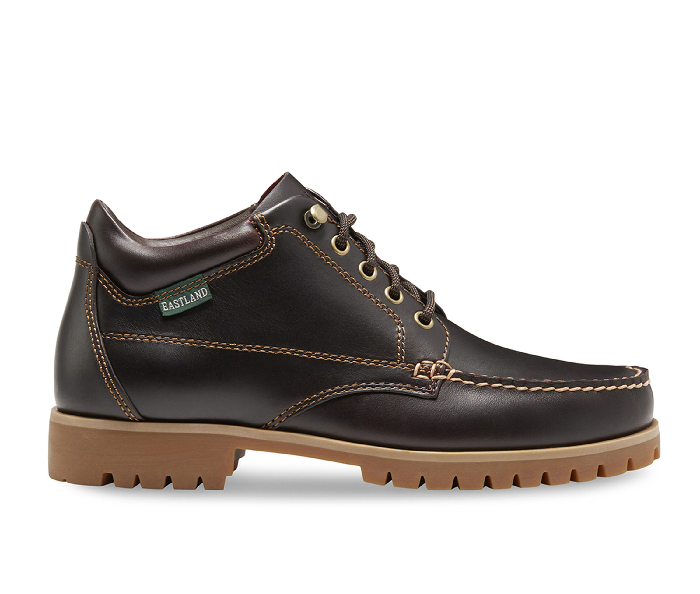 Eastland Brooklyn Moc Toe Men's Boots (Brown Leather)