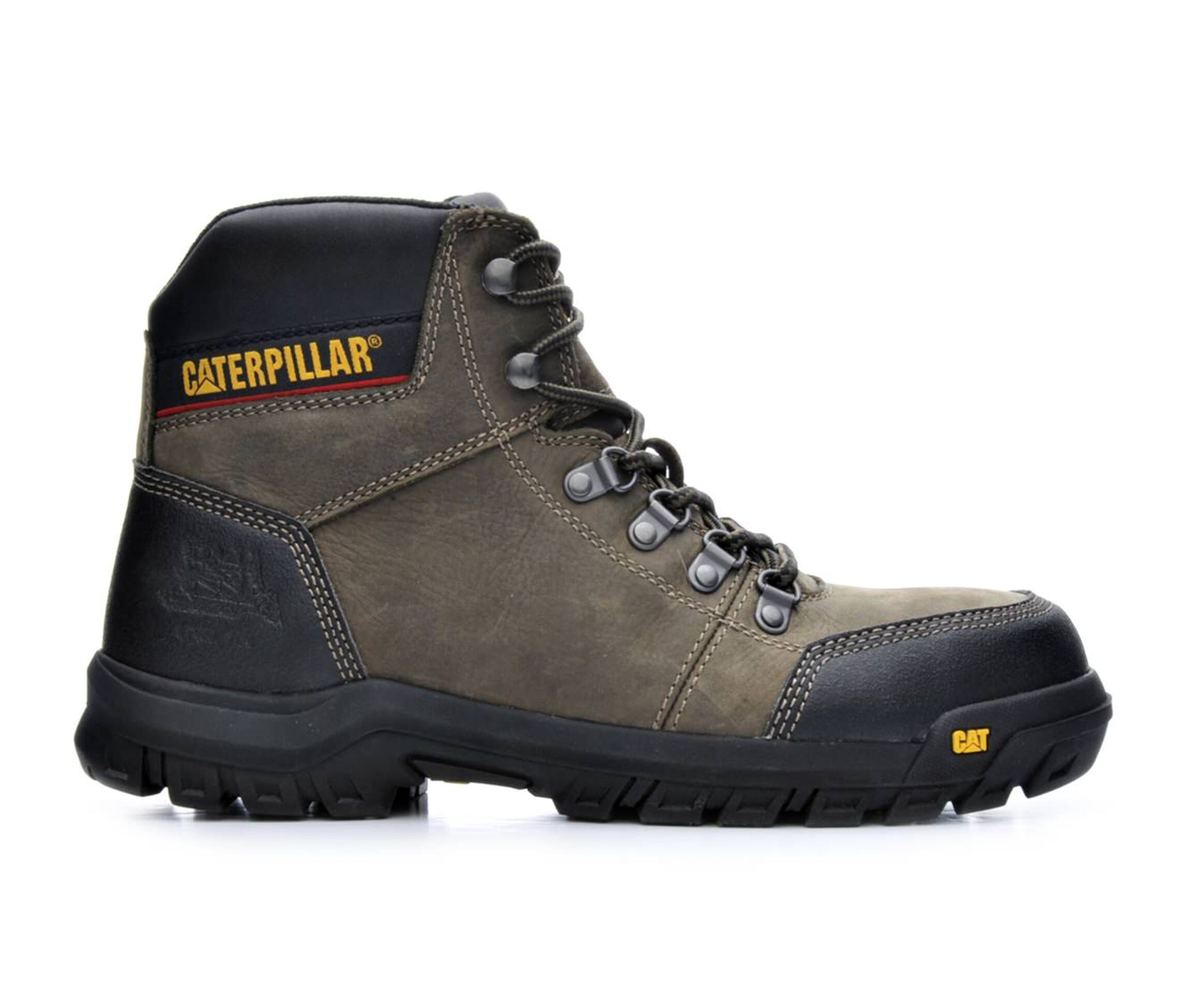 Caterpillar Outline Steel Toe Men's Boots (Gray Leather)