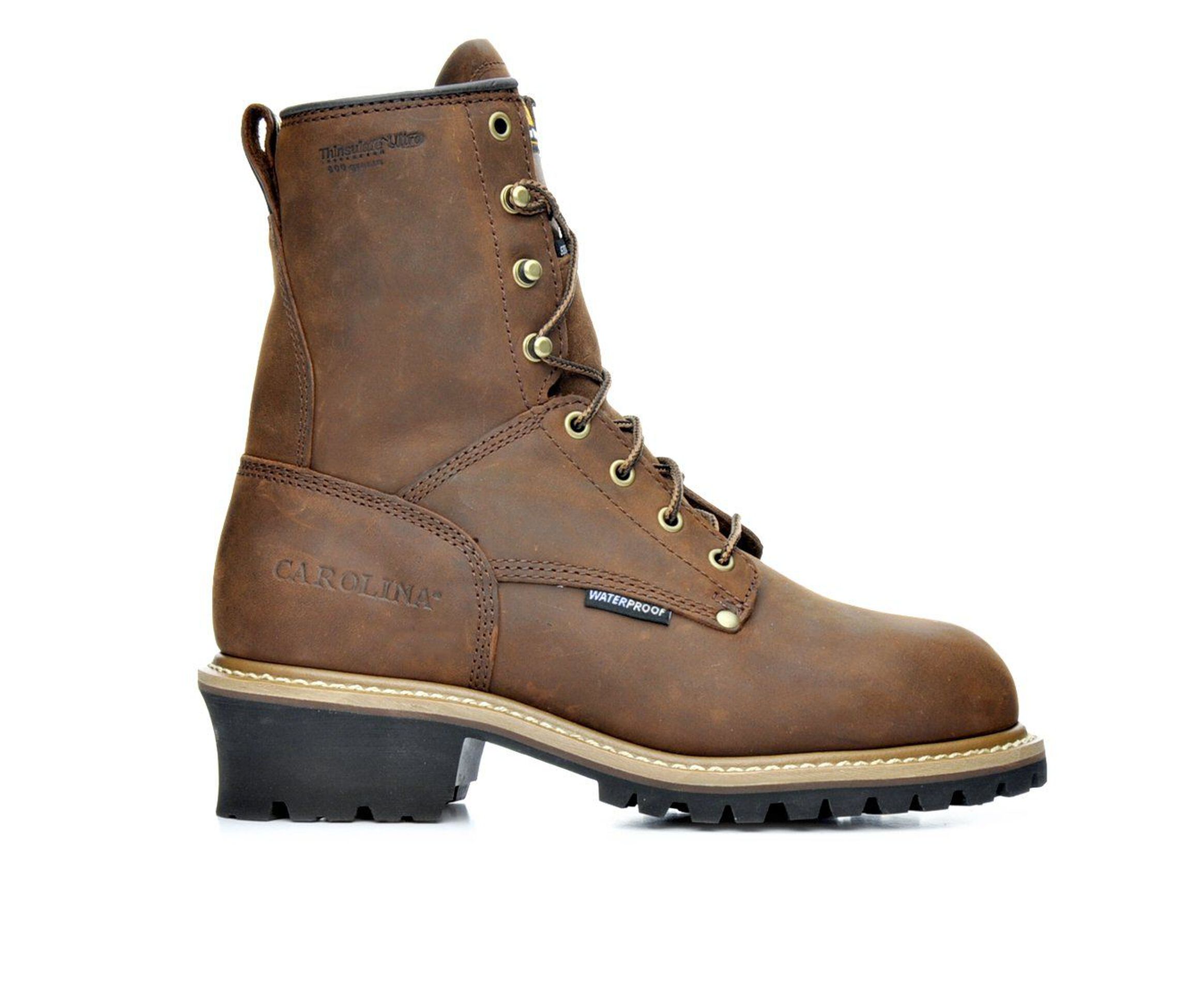 Carolina Boots CA5821 8 In Steel Toe Insulated Men's Boots (Brown Leather)