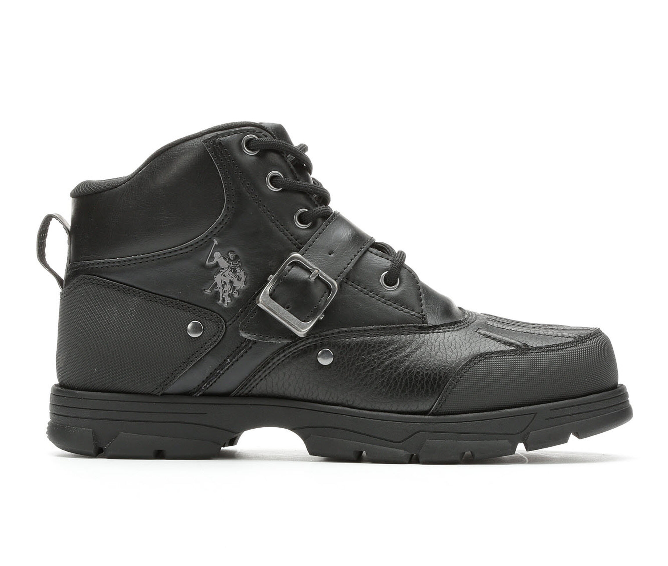 US Polo Assn Kedge Lace-Up Men's Boots (Black Faux Leather)