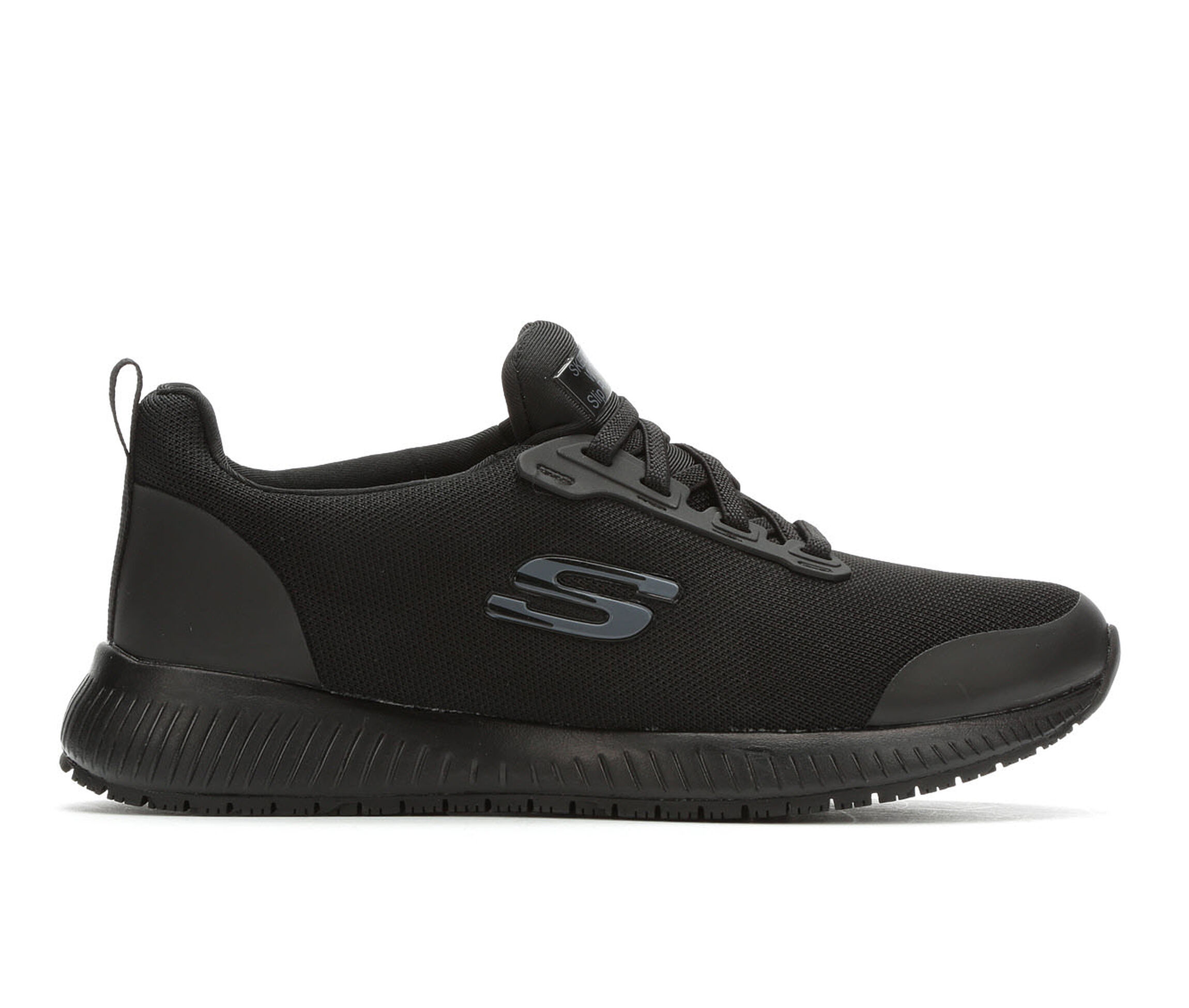 Skechers Work Squad Slip Resistant 77222 Men's Boots (Black Canvas)