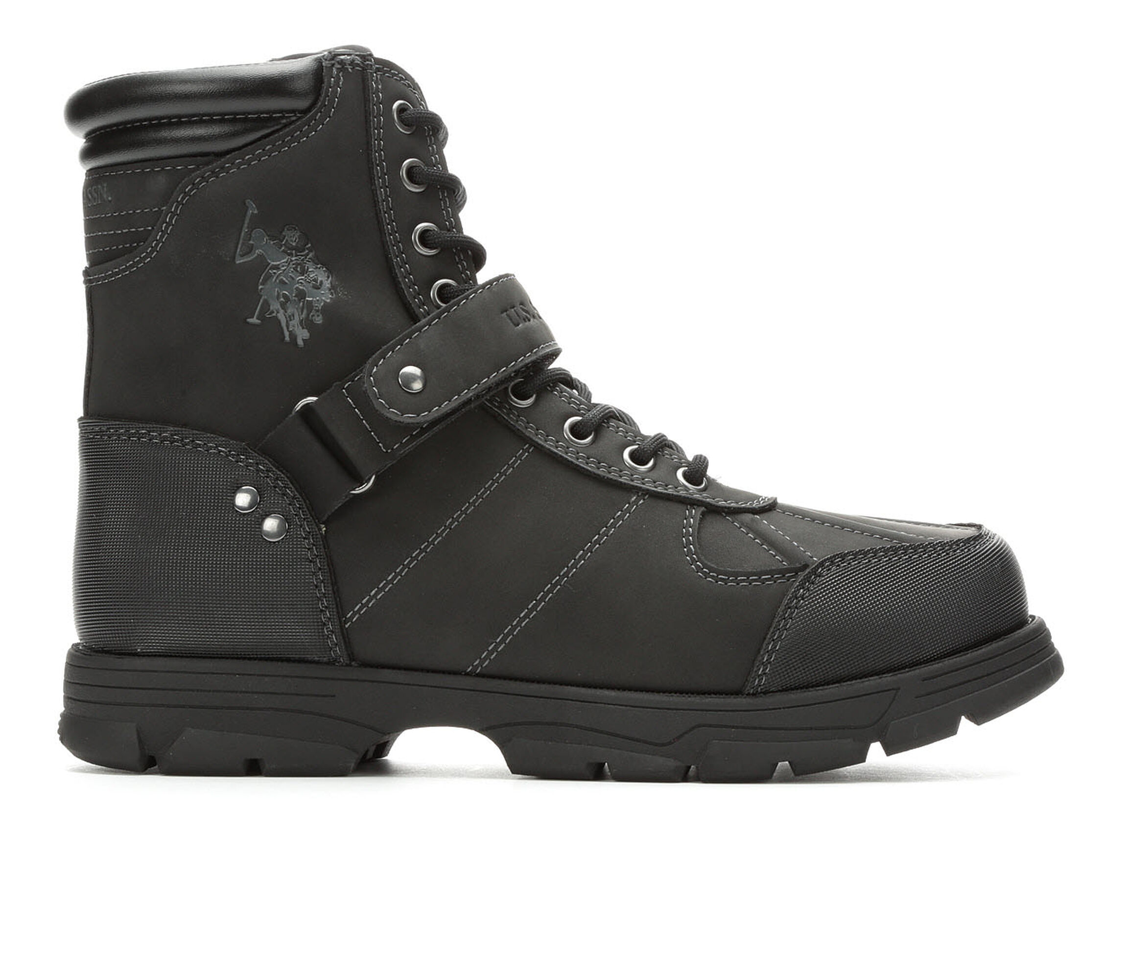 US Polo Assn Connor Men's Boots (Black Faux Leather)