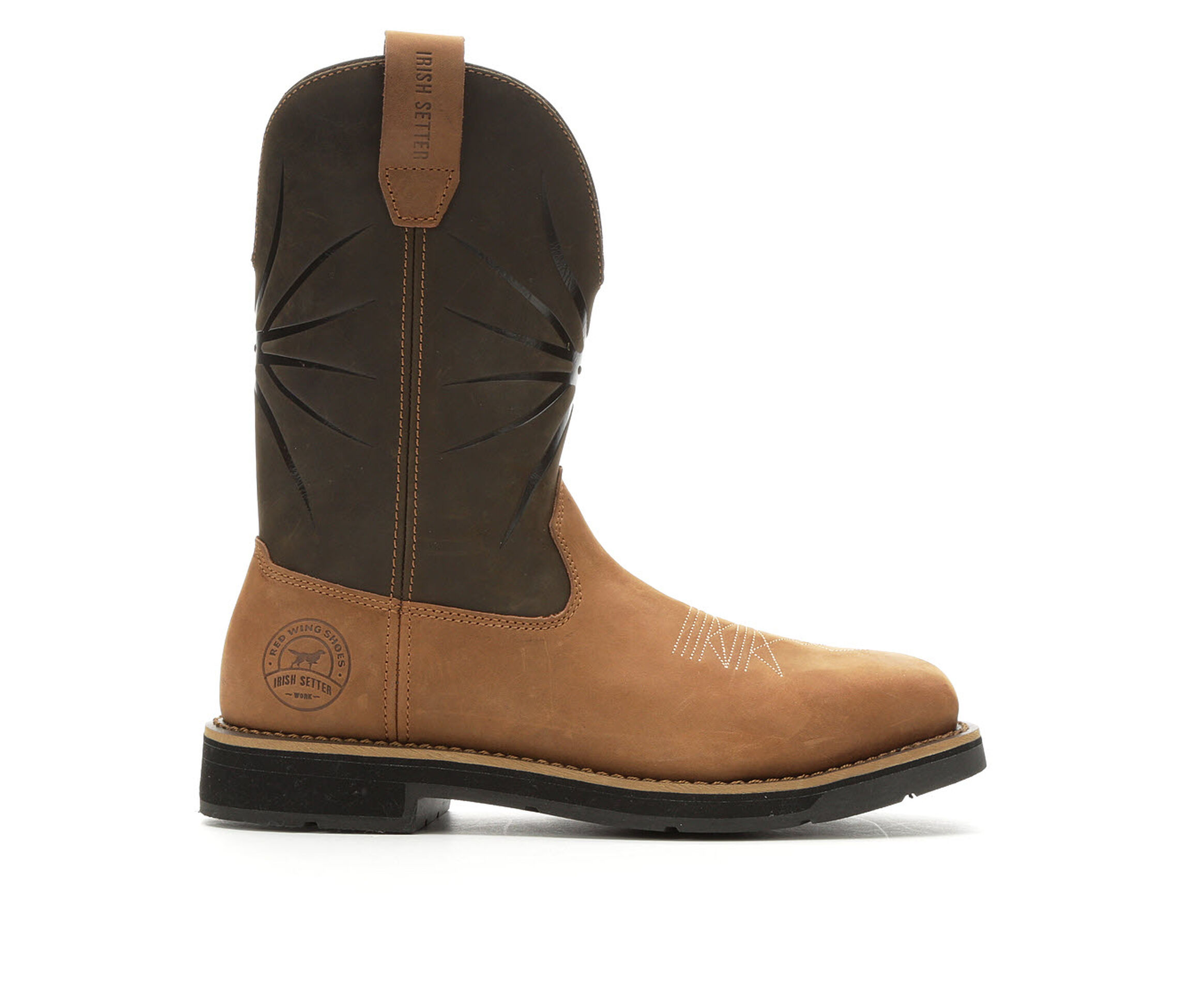 Red Wing-Irish Setter Walker Steel Toe Men's Boots (Brown Leather)