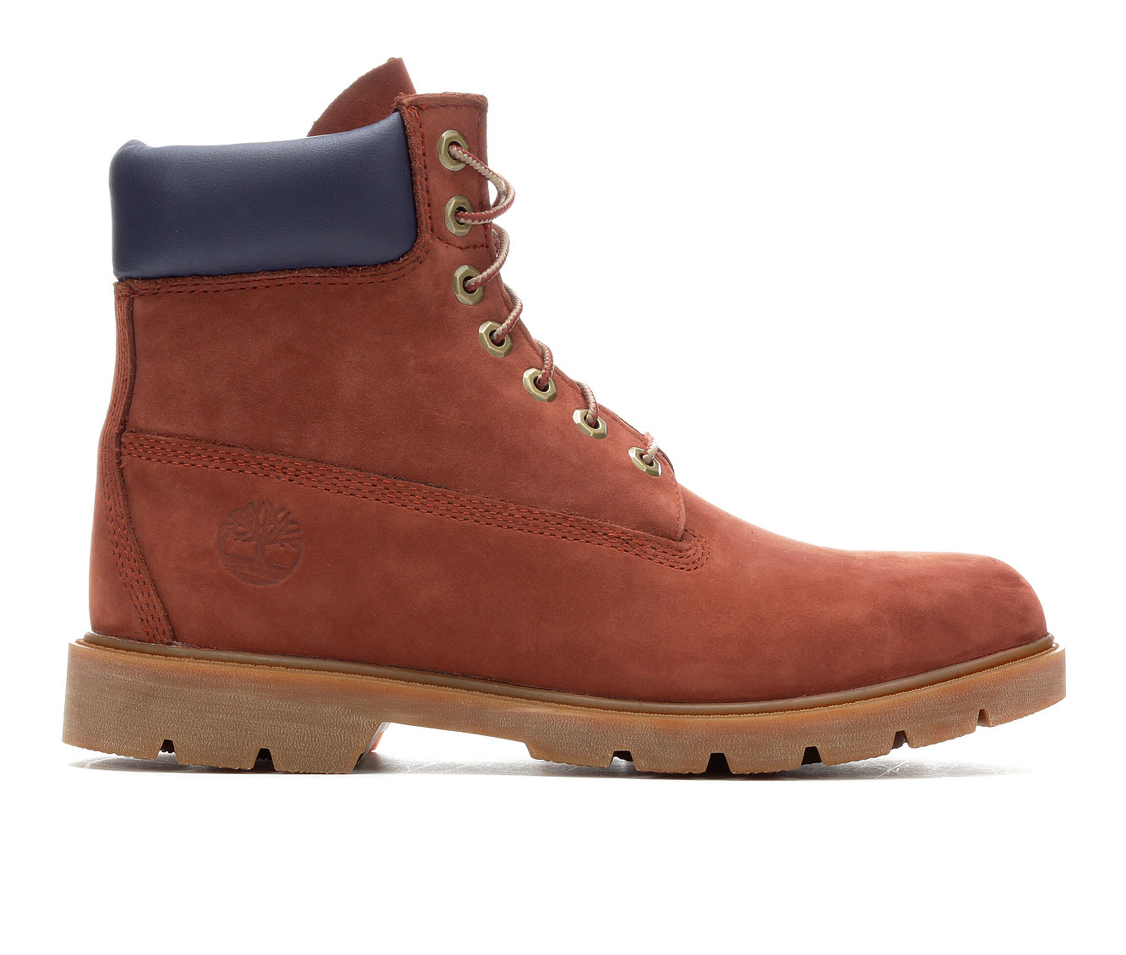 Timberland 6 Inch Padded Contrast Collar Men's Boots (Brown Leather)