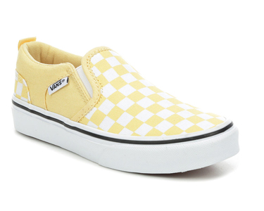 bright yellow checkered vans