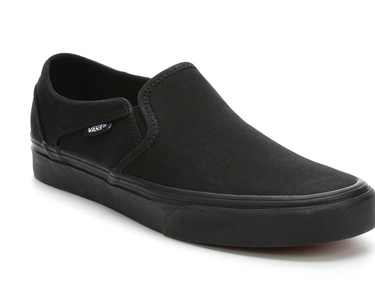 vans black slide on